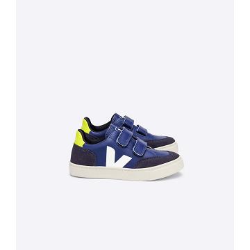 Veja V-12 CHROMEFREE Kids' Shoes Blue | NZ 746XYU